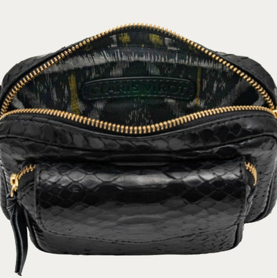 Sac Python Baby Charly Noir Or