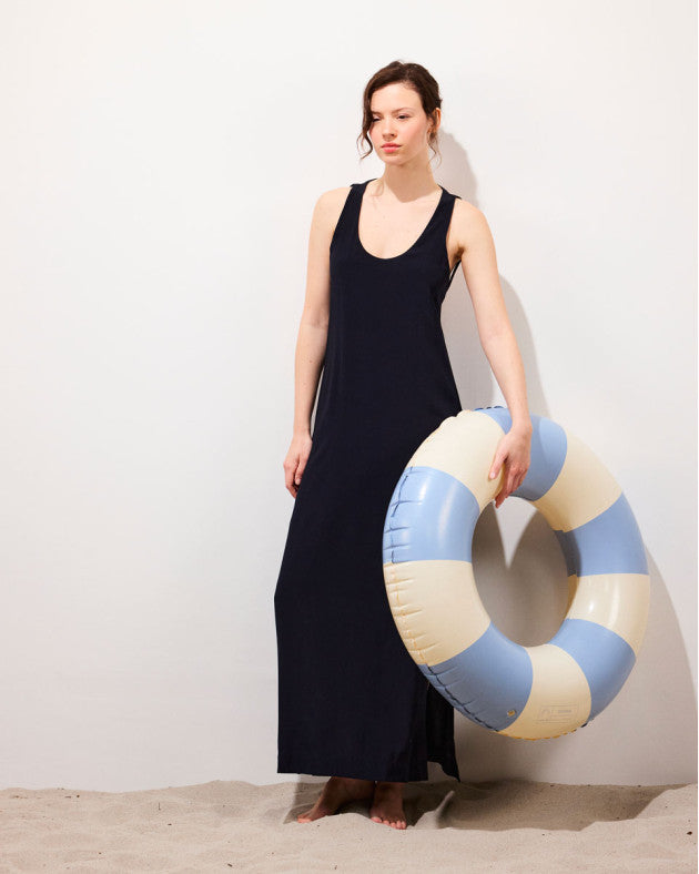 Joga Long Dress Croco Marine