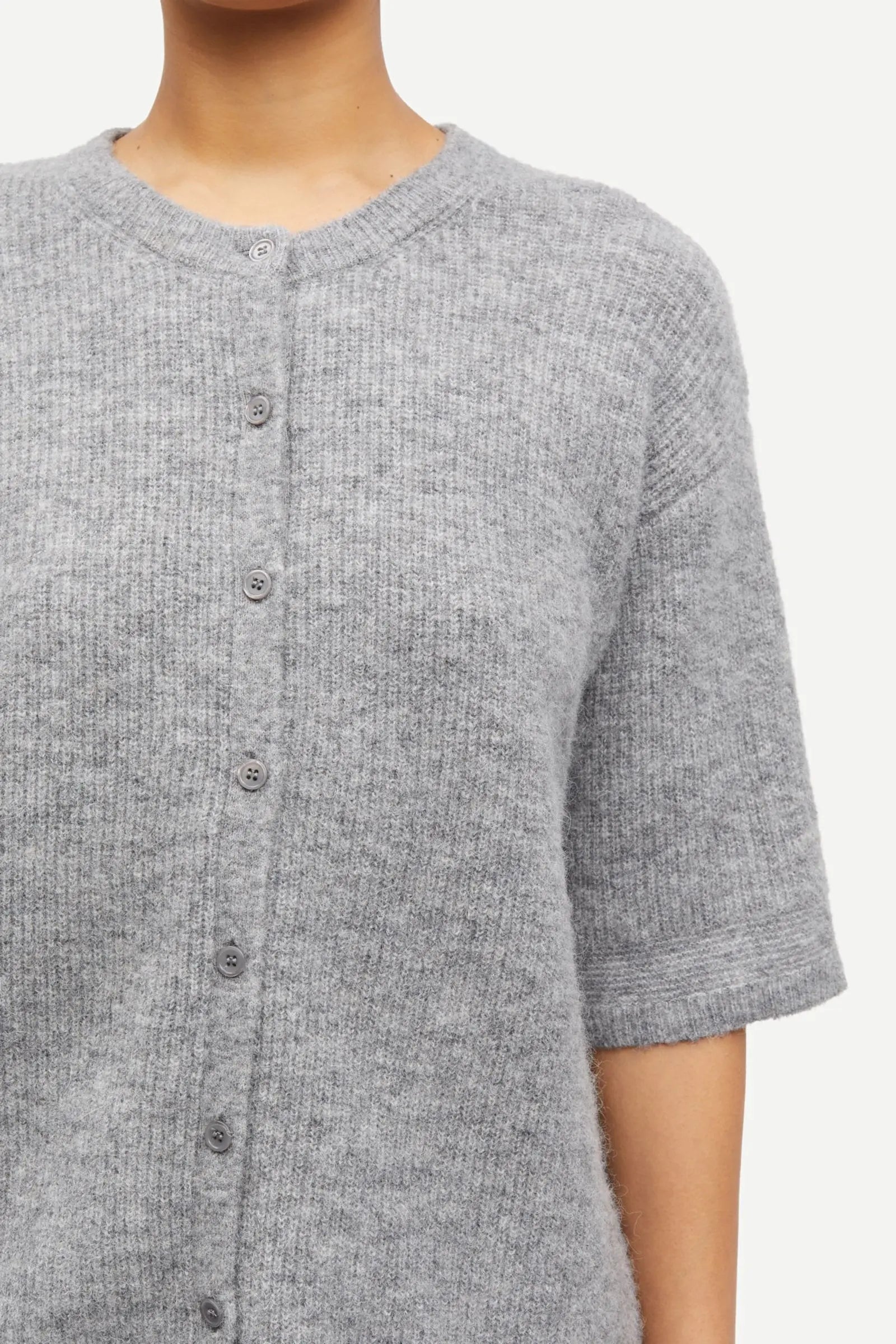 Saanoura SS Cardigan Grey Mel