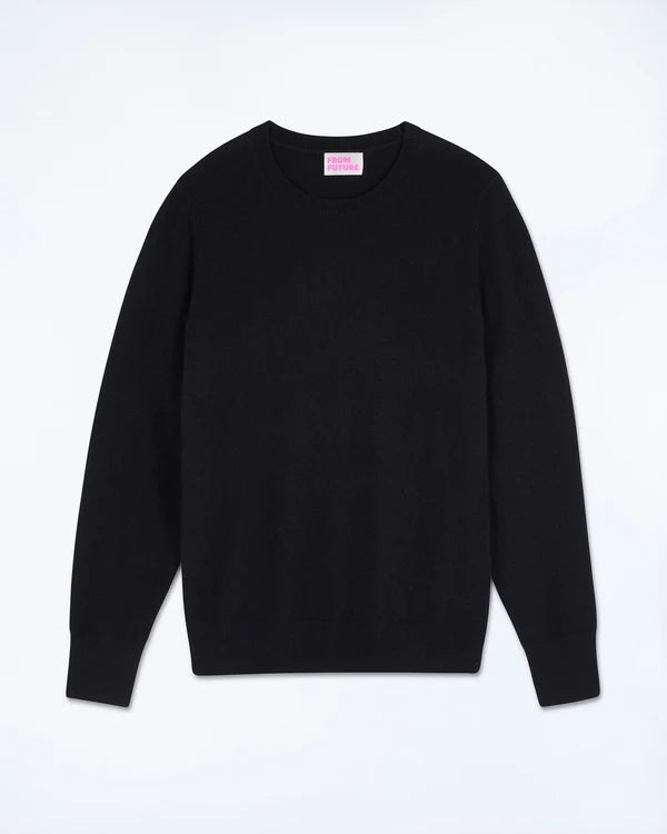 Pull Col Rond Basique Noir