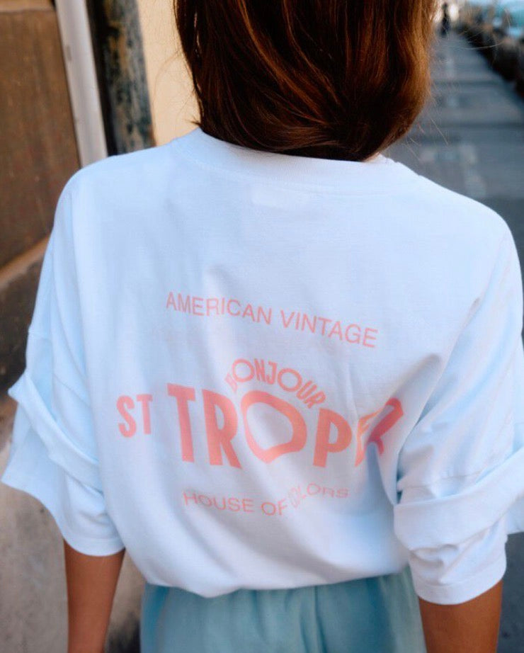 T- Shirt Fizvalley Blanc Mixte Saint Tropez