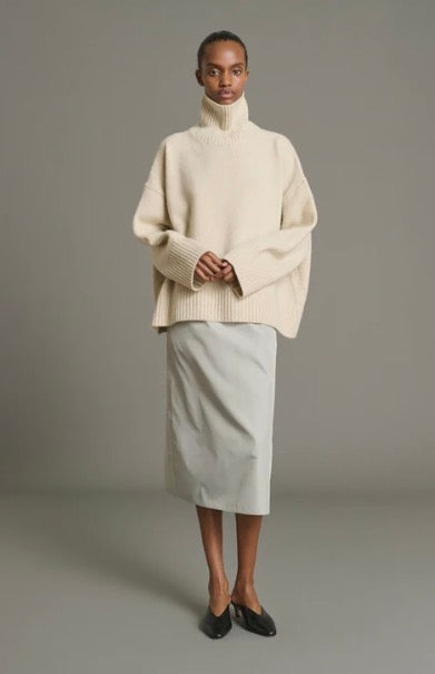 Pull William Oversize en Laine de Mérinos Écru