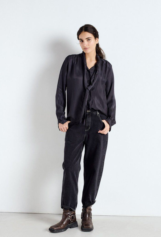 Jean Boyfriend Femme Black Vintage