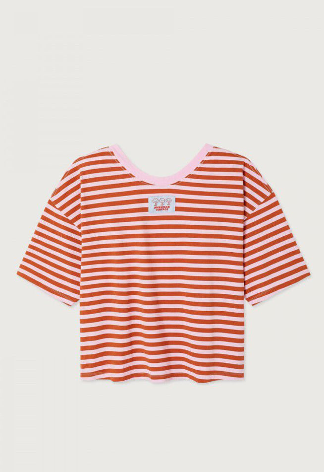 Tee Shirt Femme Gixy rayures Bonbon