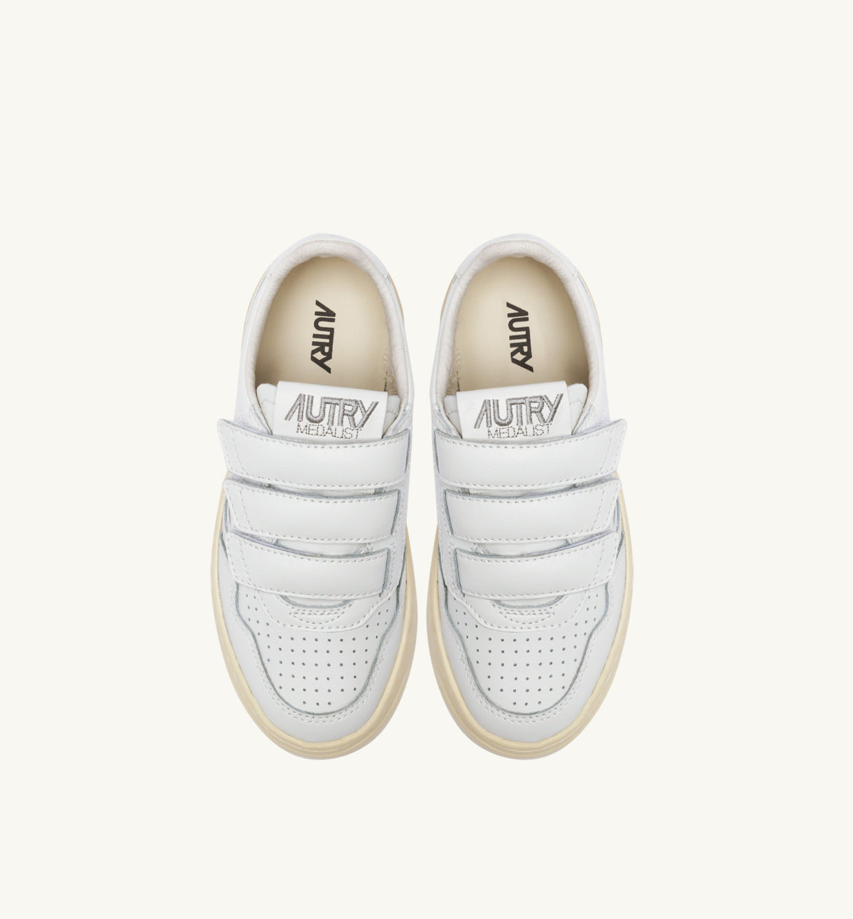 KFF03 Baskets Medalist Kidstripes Low Kid en cuir blanc