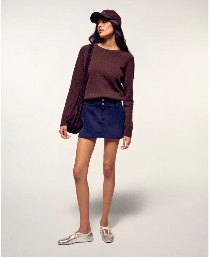 Pull Femme Col Rond Chocolat