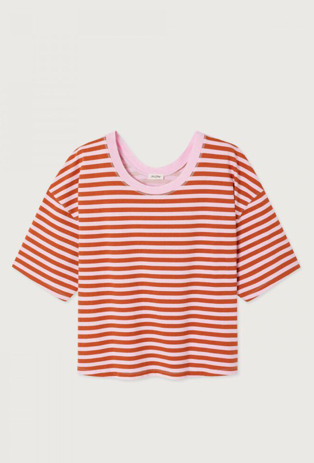 Tee Shirt Femme Gixy rayures Bonbon