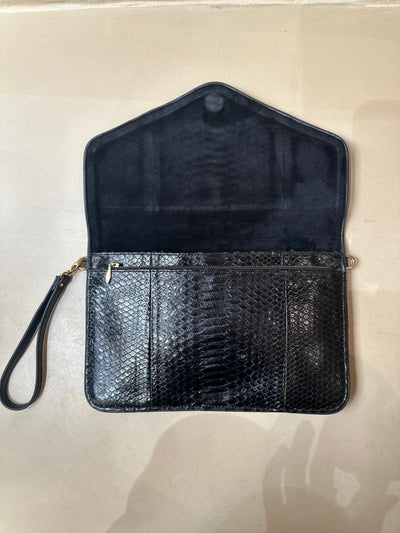 Pochette Python Alicia Noir