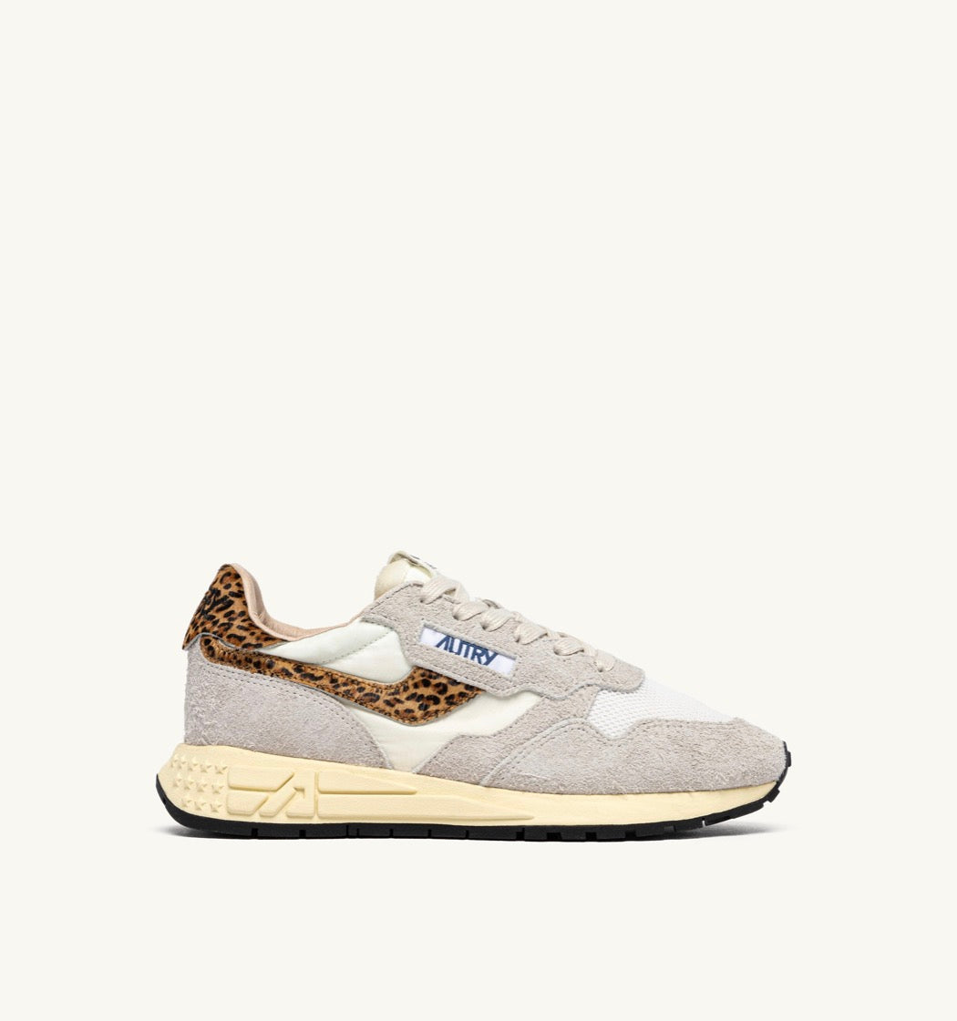 EP01 Basket Reelwind Suède Nylon Pony White Léopard