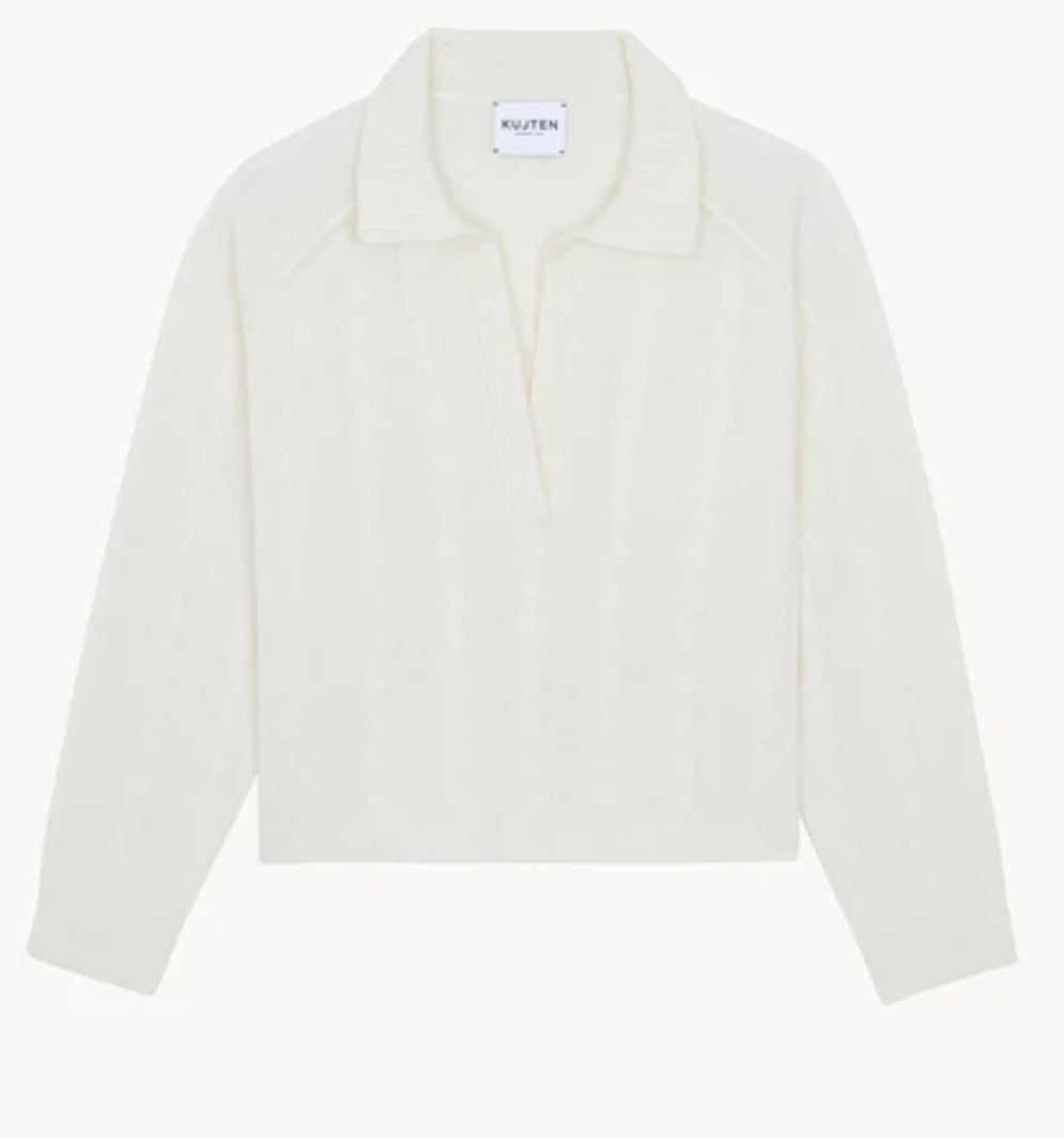 Pull Aenora Câble Blanc