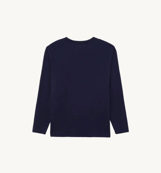 T- Shirt Manches Longues Mix Jersey Blue
