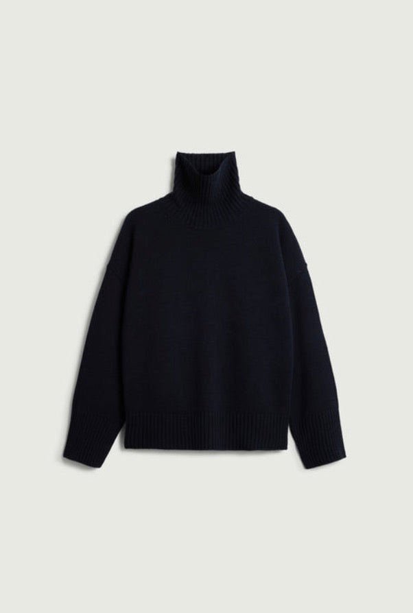 Pull William Oversize en Laine de Mérinos Navy