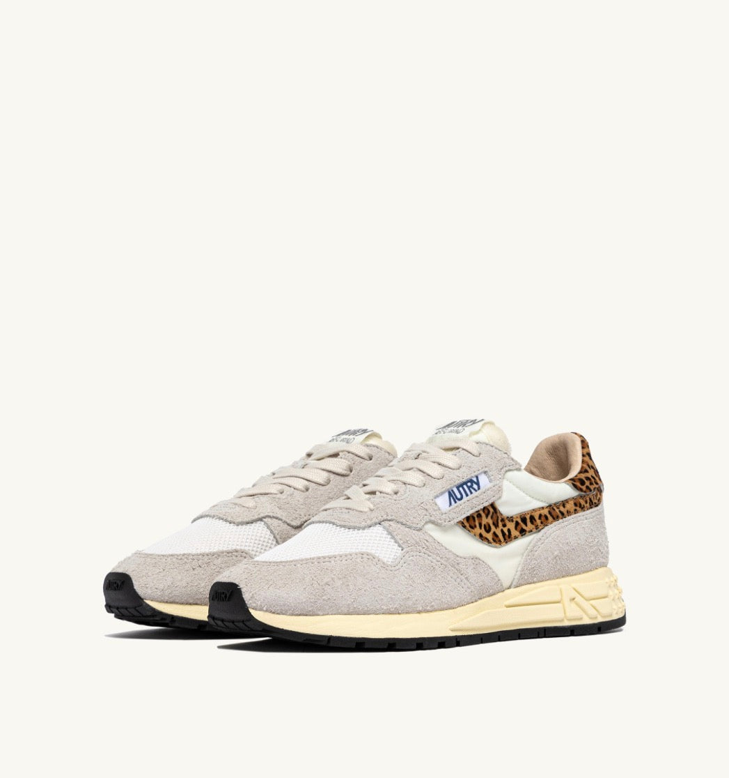 EP01 Basket Reelwind Suède Nylon Pony White Léopard
