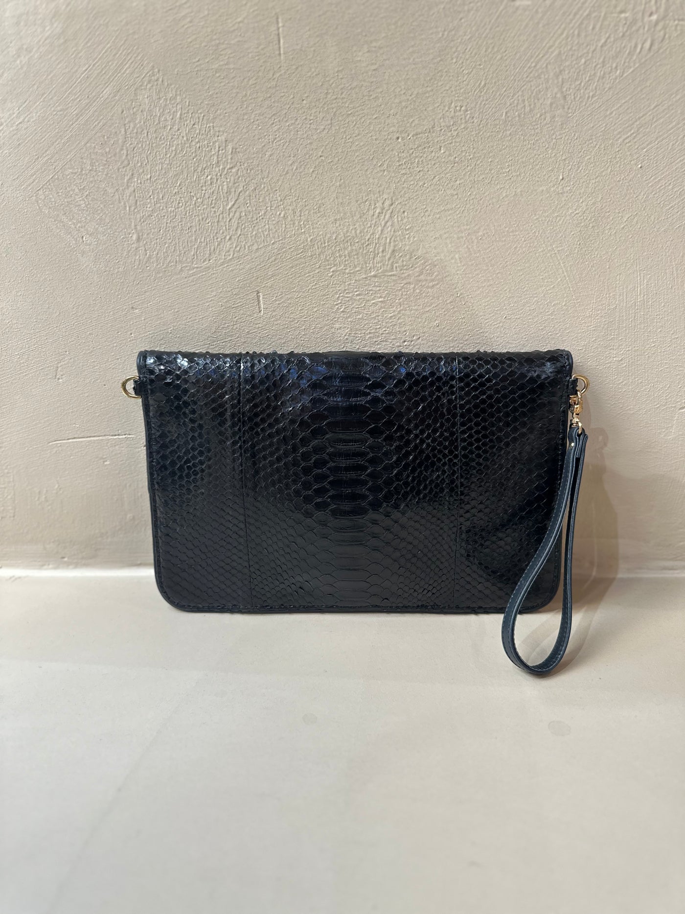 Pochette Python Alicia Noir