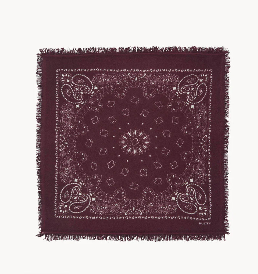 Grand Bandana Hachiko Bordeaux