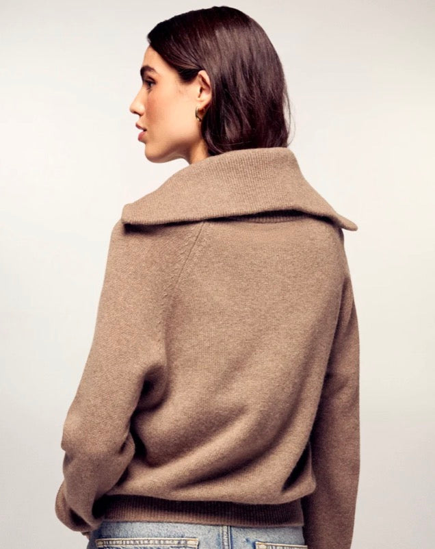 Pull Gilet Femme Grand Col