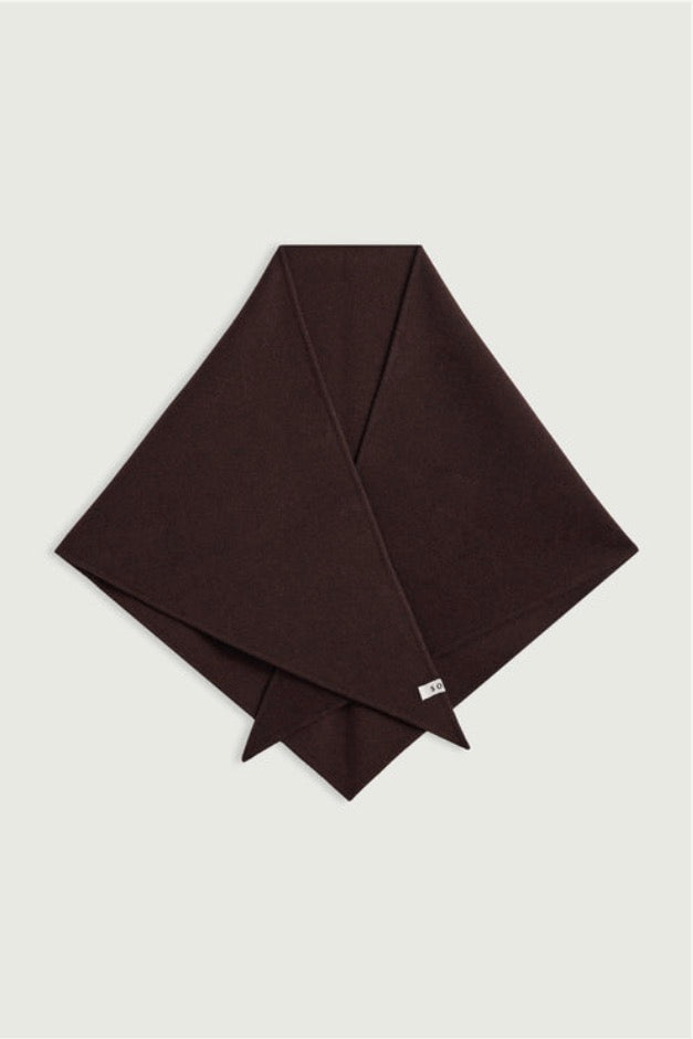 Foulard Triangle Jamelia En Laine Marron