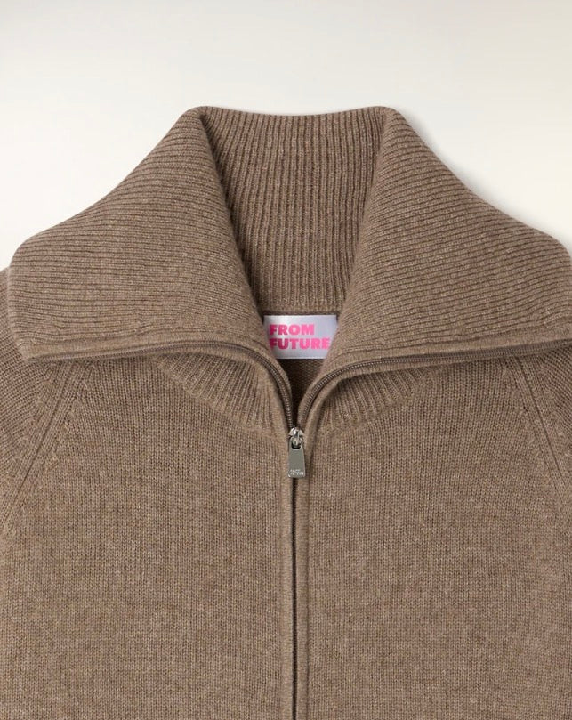 Pull Gilet Femme Grand Col