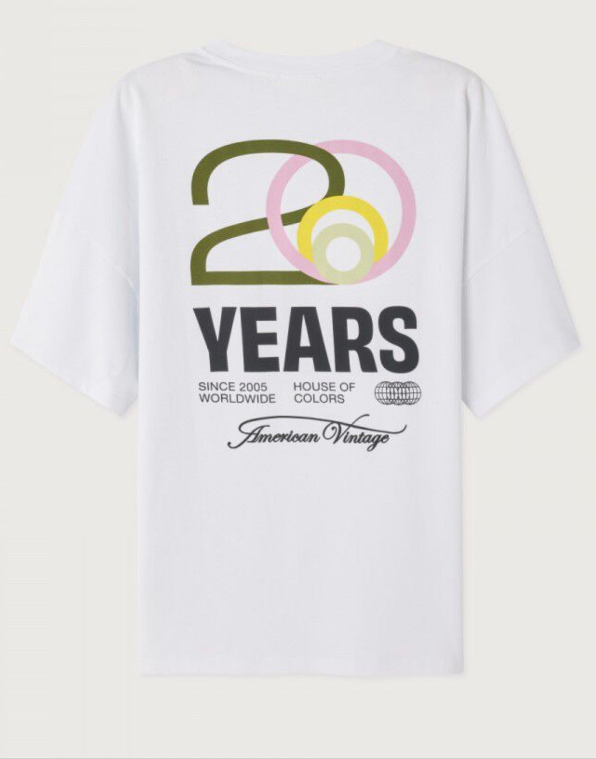 T- Shirt Fizvalley Blanc Mixte 20 Years