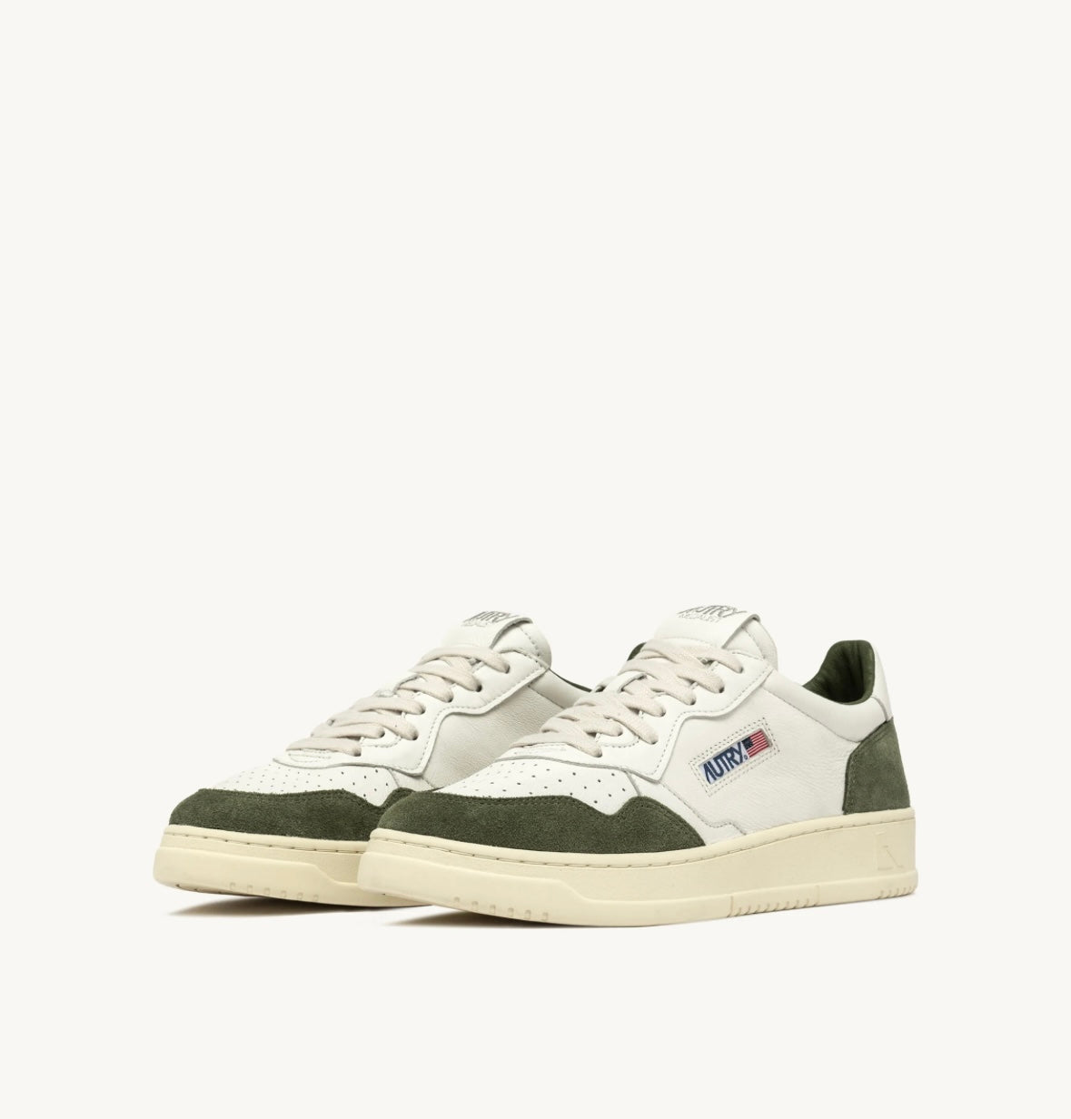Baskets Medalist Low Suède Et Cuir White Military