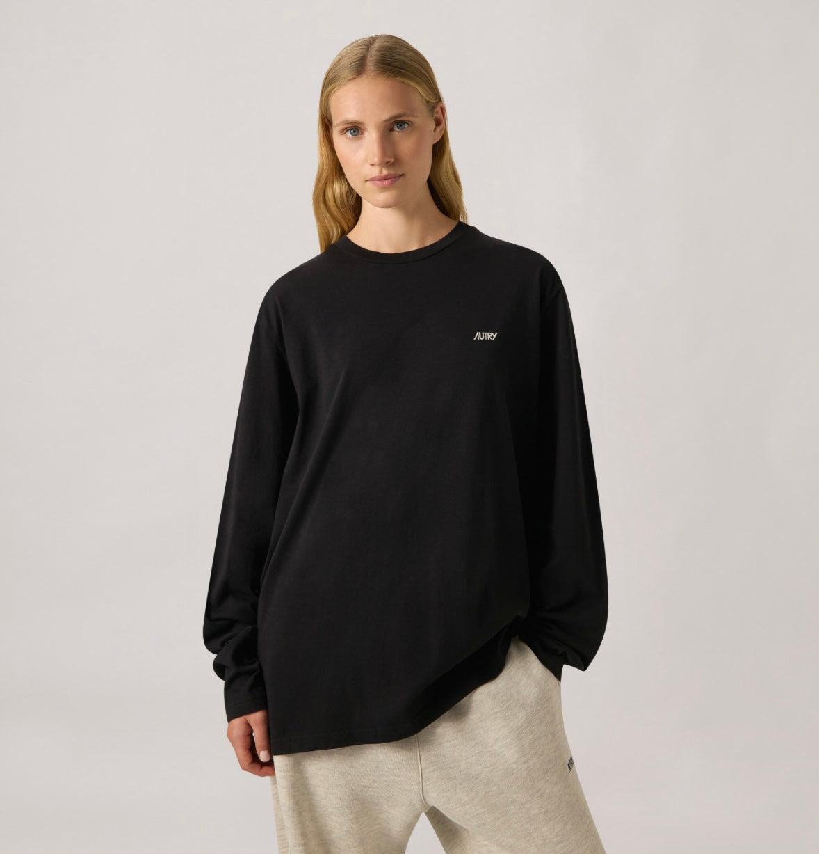 T- Shirt Manches Longues Mix Jersey Black