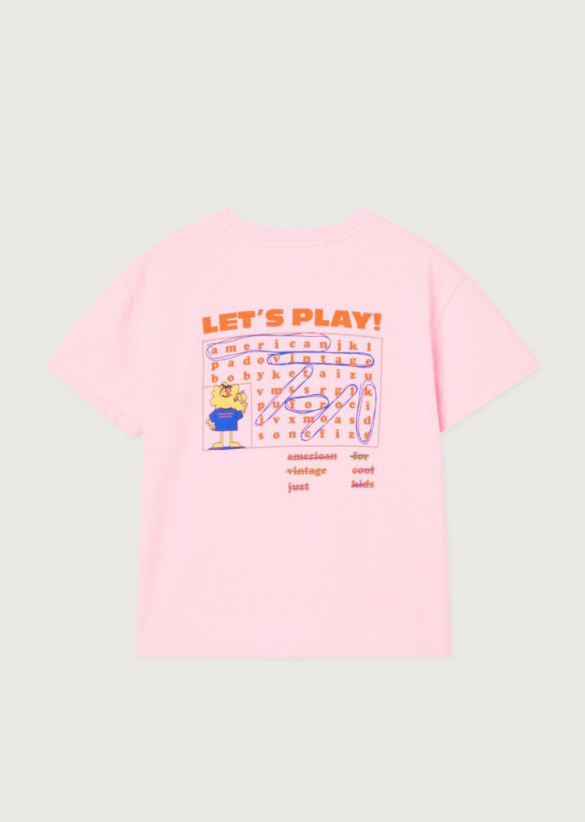 Tee-Shirt Enfant Fizvalley Baby Pink Vintage