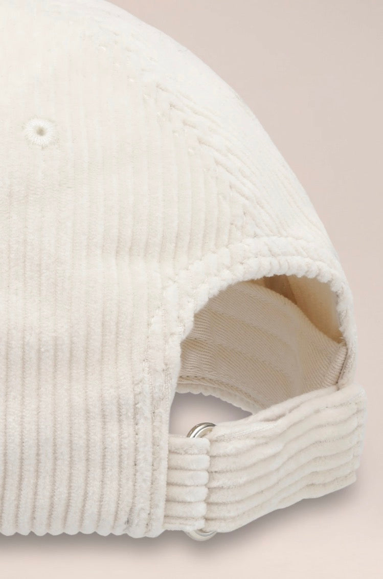 Papa - Casquette en velours côtelé ajustable Ivory