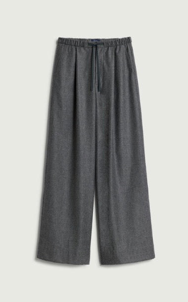 Pantalon Hugues à cordons en Flanelle en Gris Chiné
