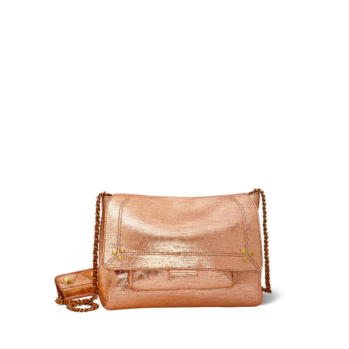 Lulu M Chèvre Lamé Rose Gold