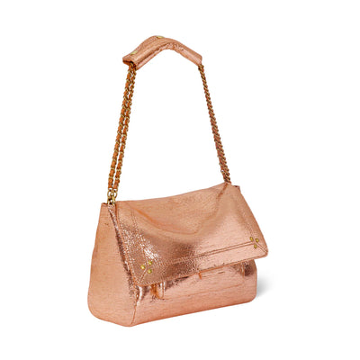 Lulu M Chèvre Lamé Rose Gold