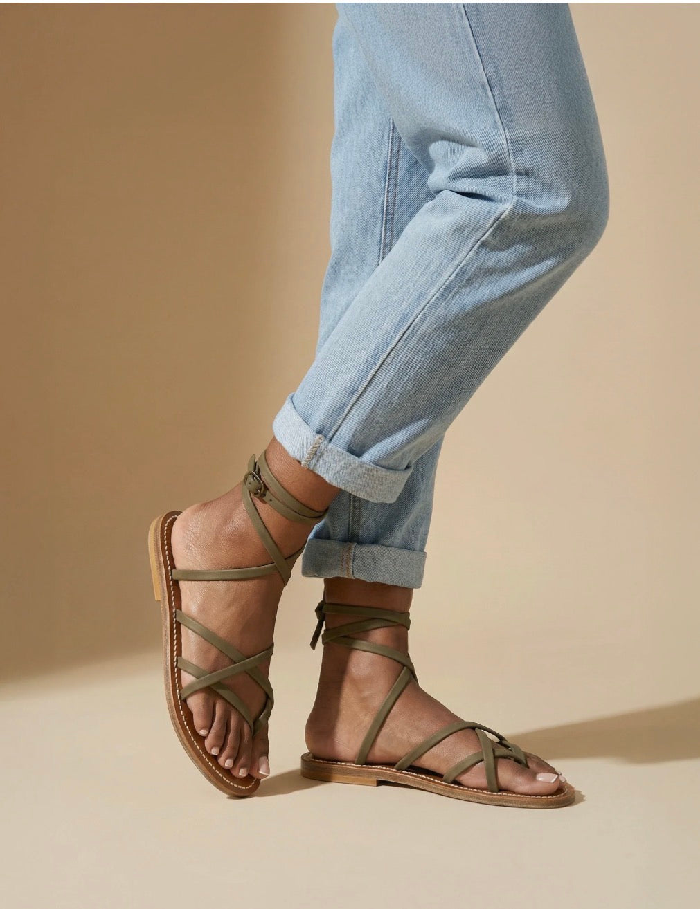 Sandales Zénobie Kaki