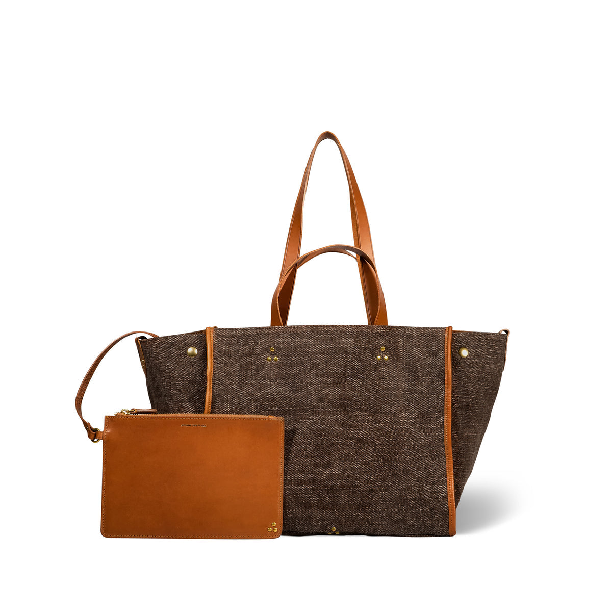 Sac Cabas Leon M Toile Chocolat