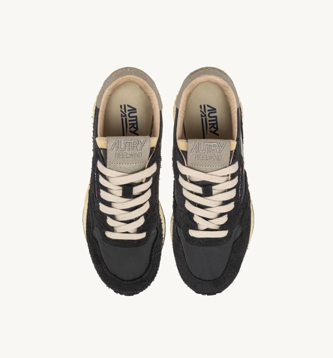 NC05 Basket Reelwind Suede Nylon Crack White Black