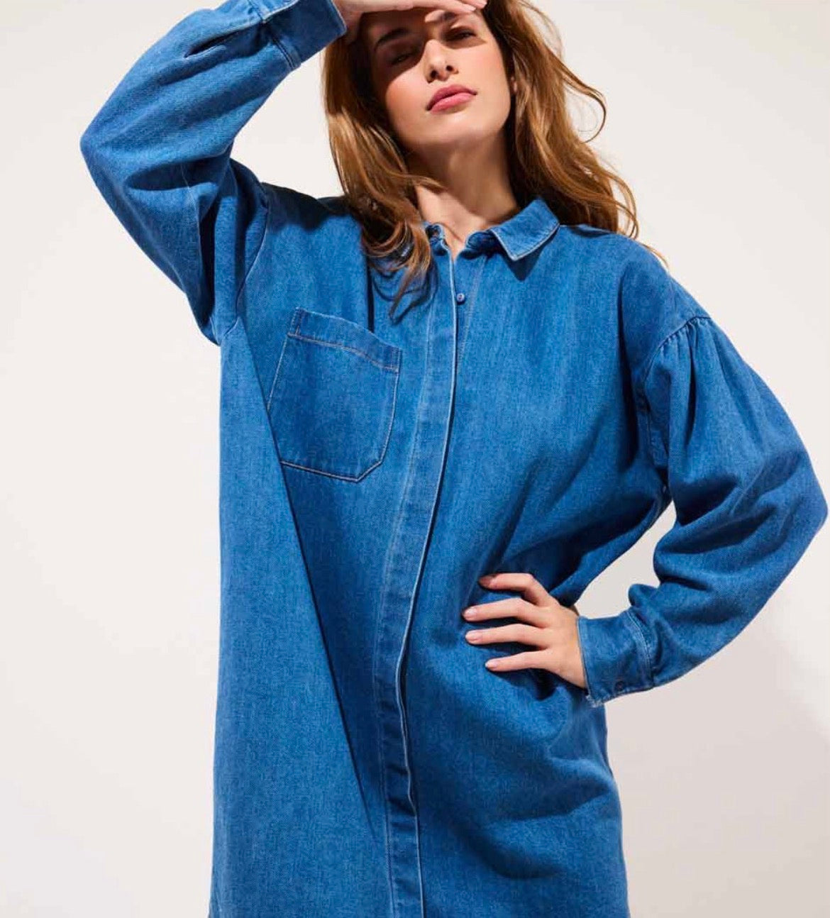 Sunday Robe chemise courte en denim