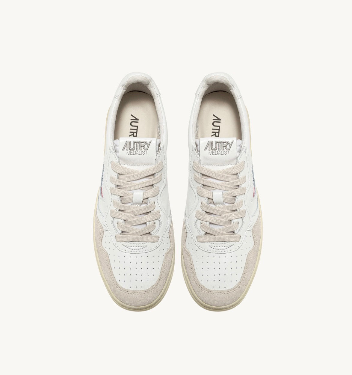LS33 Medalist Low Cuir et Suede White