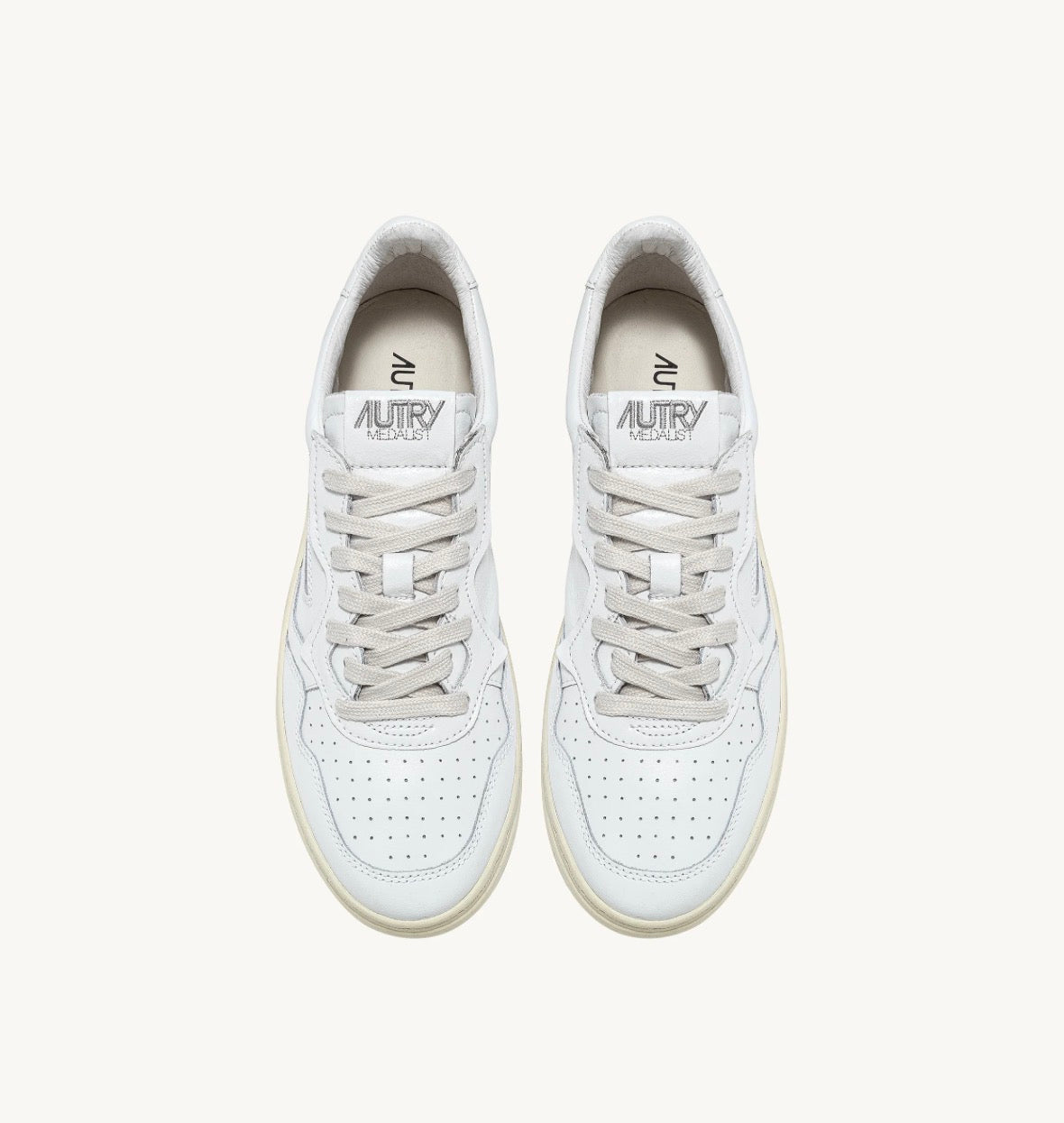 LL15 Medalist Low Cuir White White