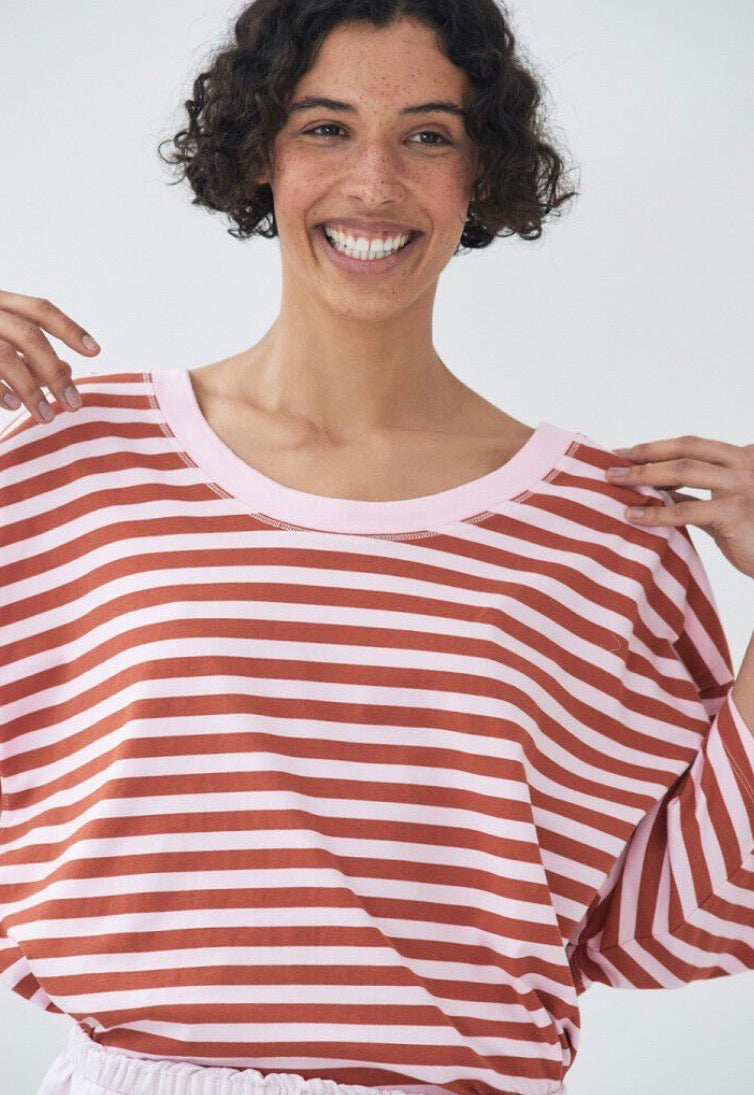 Tee Shirt Femme Gixy Rayures Bonbon