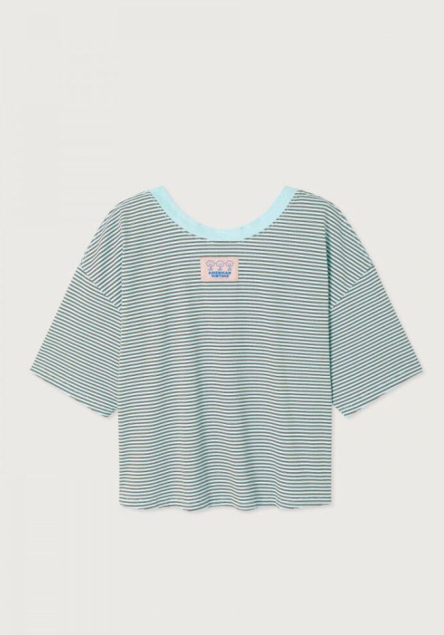 Tee Shirt Femme Gixy Rayures Ciel