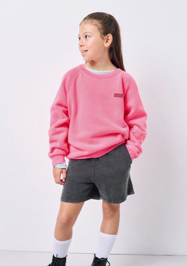 Sweat Enfant Izubird Rose Fluo