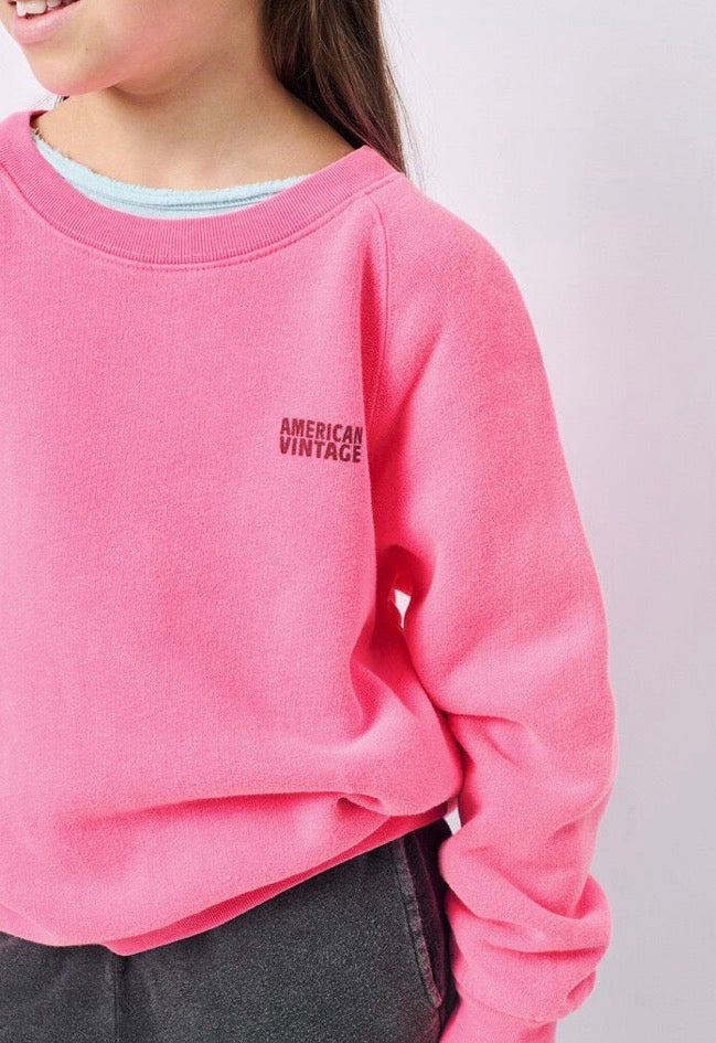 Sweat Enfant Izubird Rose Fluo