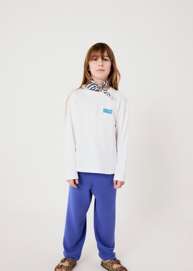 Tee-Shirt Enfant Gixy Manche Longue Blanc