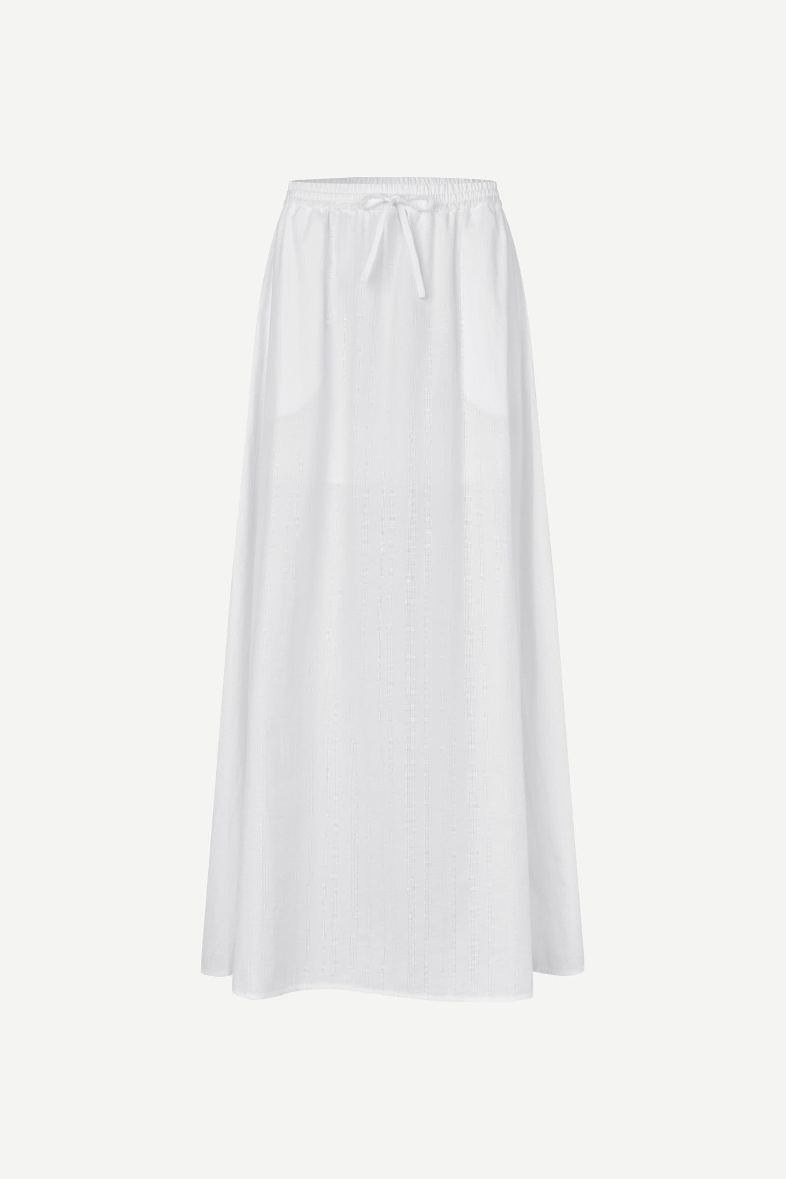 Satina Maxi Skirt White