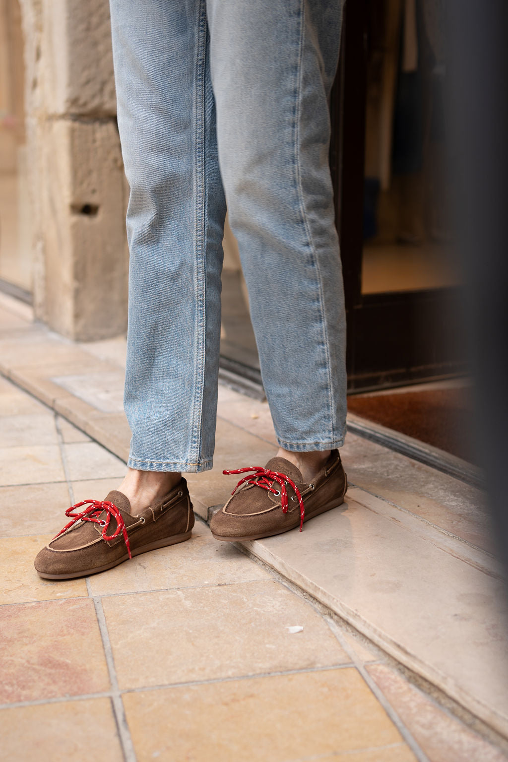Mocassins Bateau en Daim Dark Brown