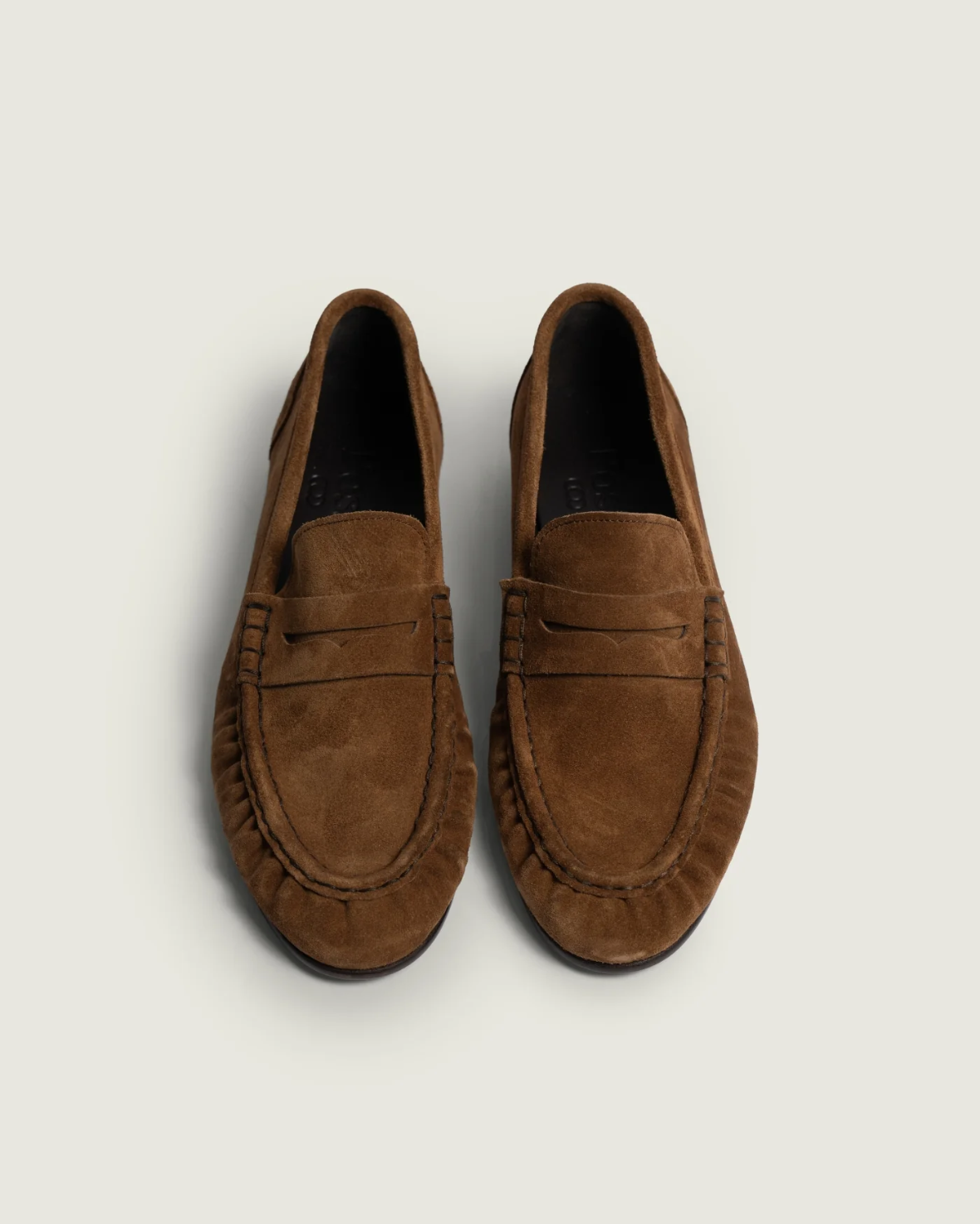 Penny Loafer Wrinkle Suede Cognac