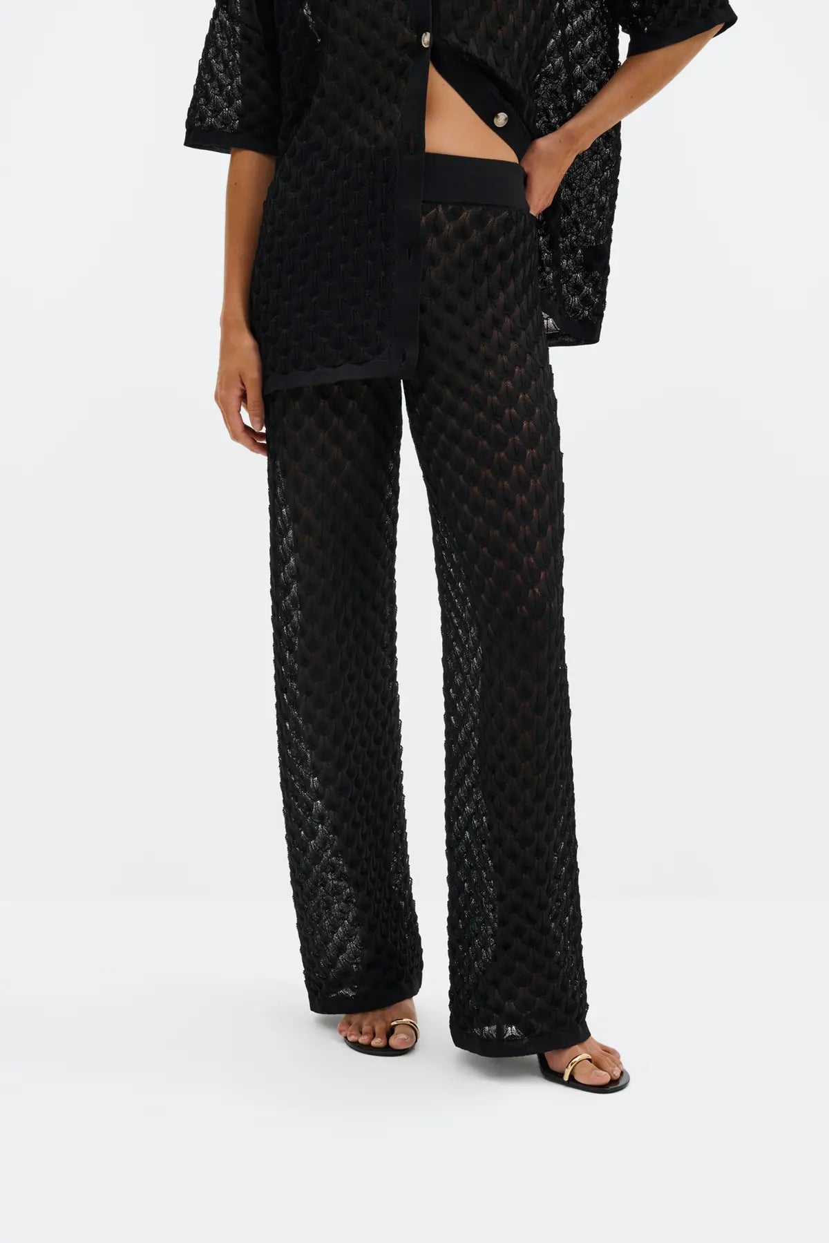 Alissa Knitted Pants Black