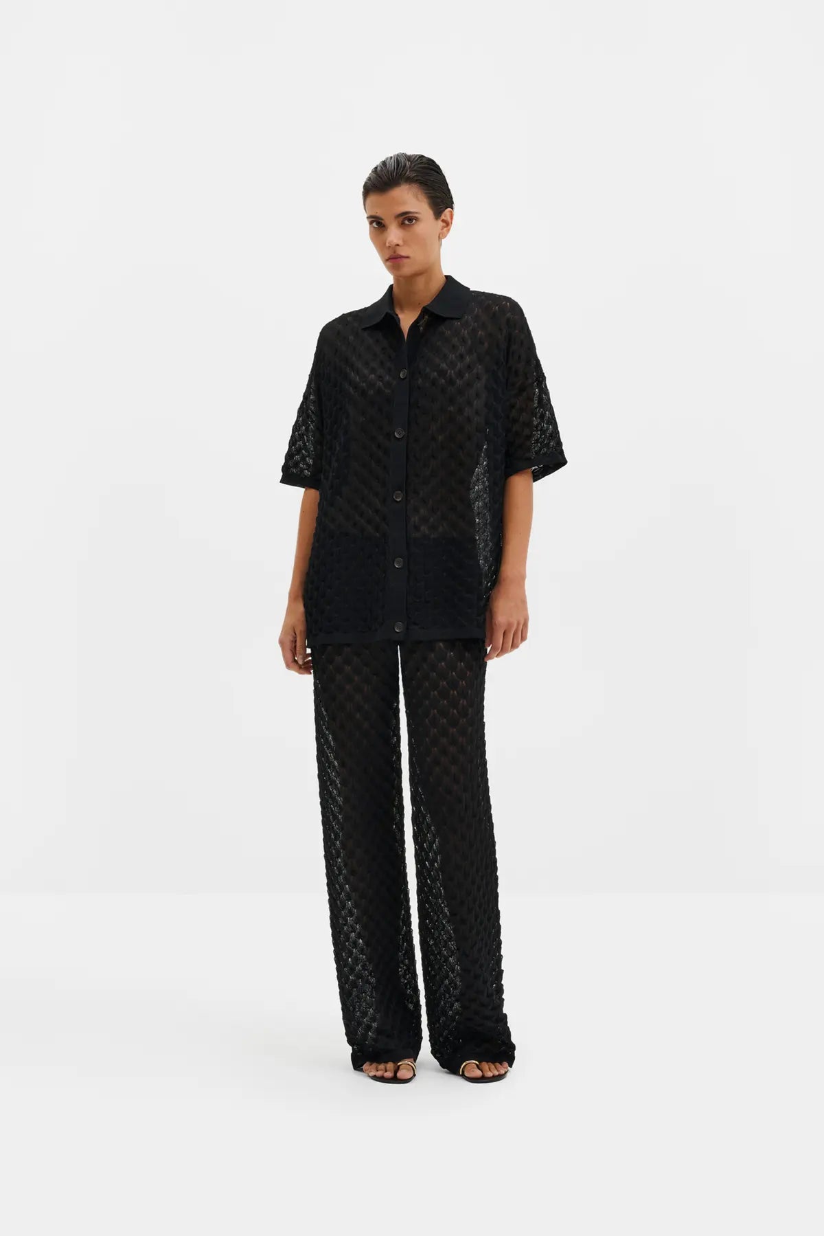 Moa Knitted Shirt Black