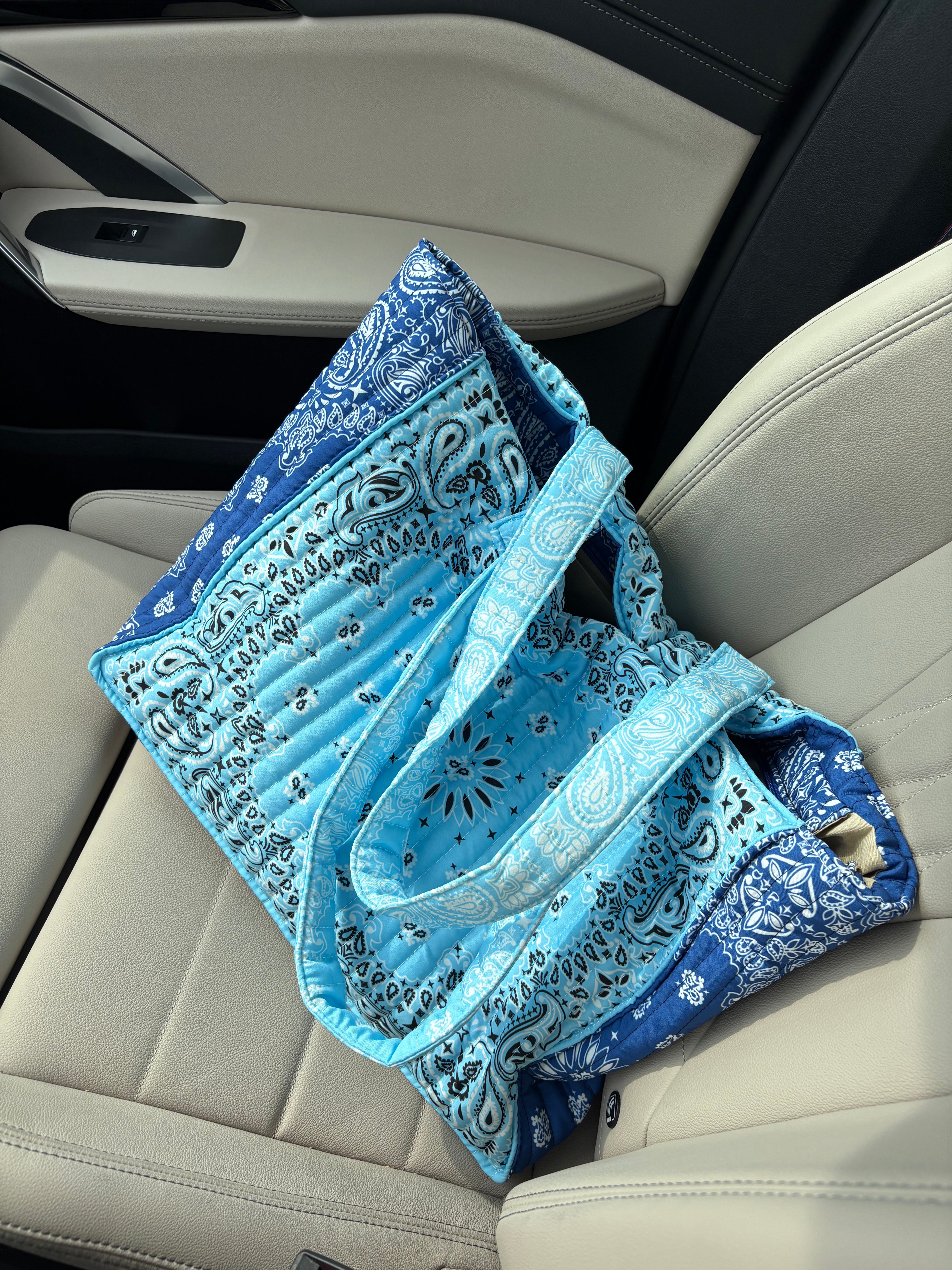 Sac bandana bleu ciel