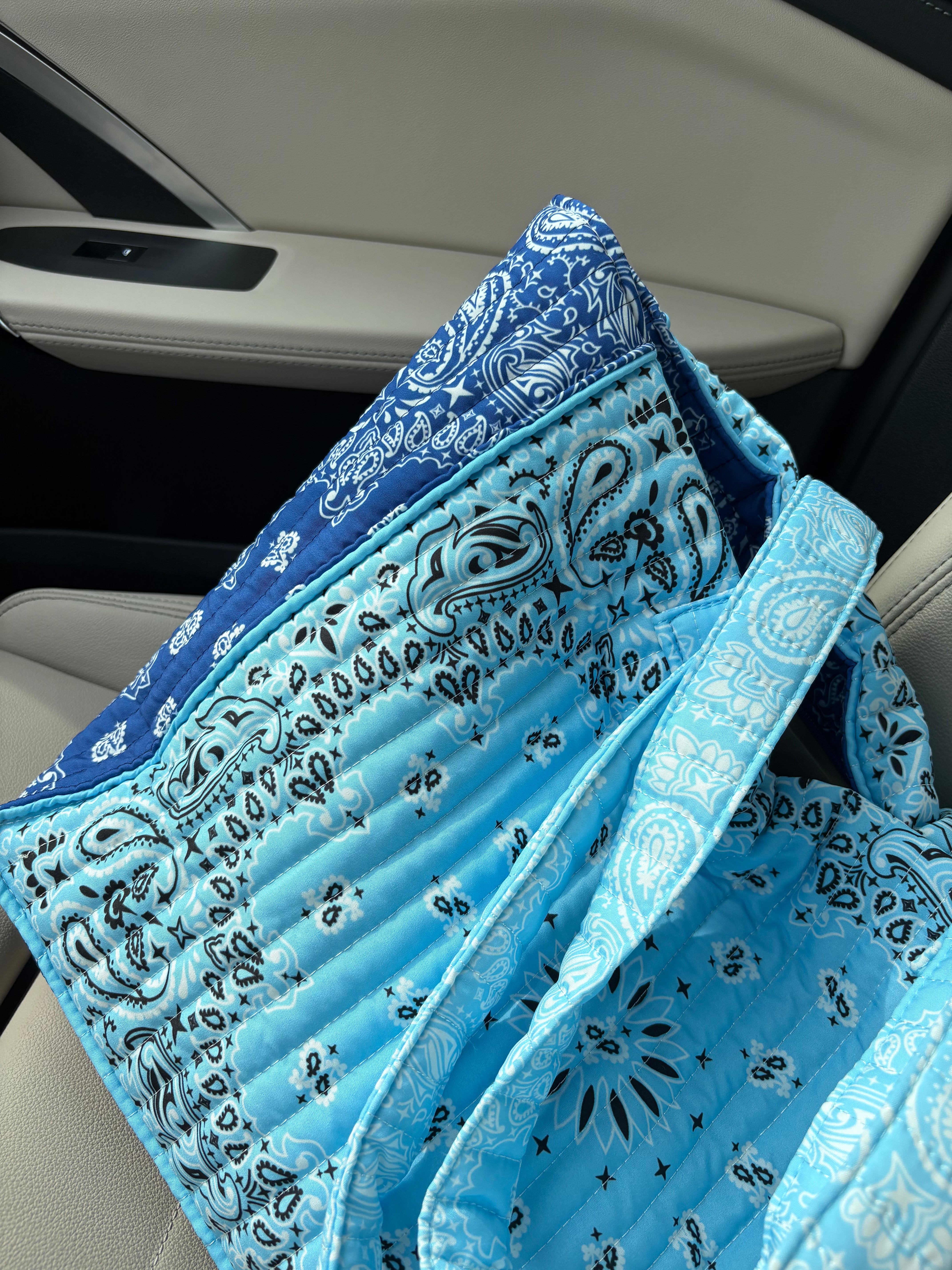 Sac bandana bleu ciel