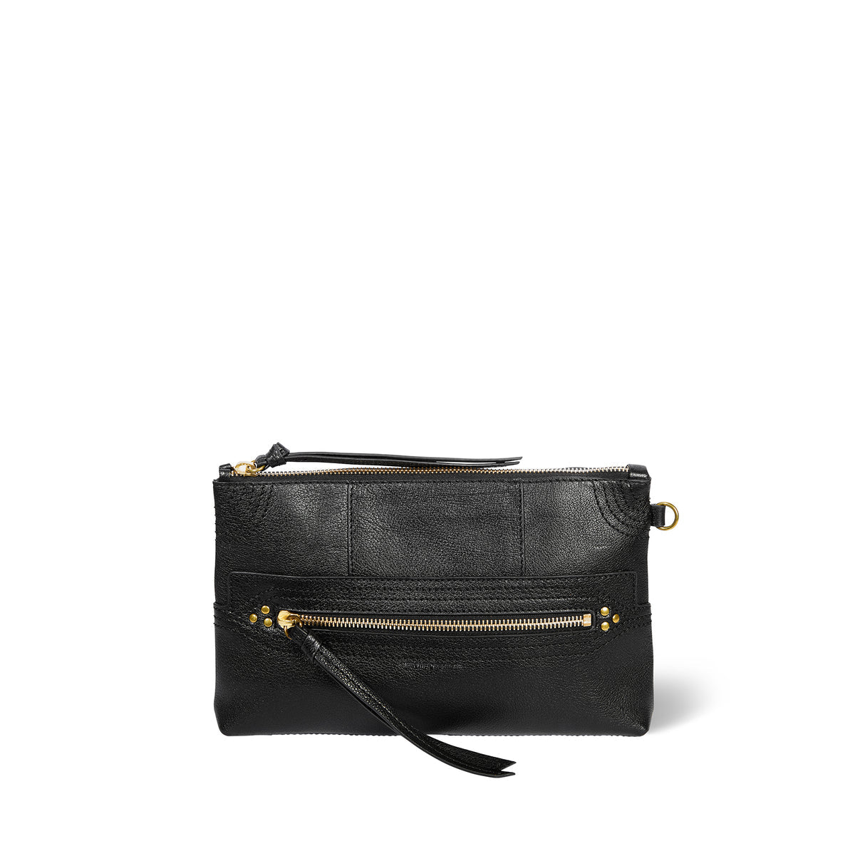 Pochette Lucky Clutch Buffle Noir Brass