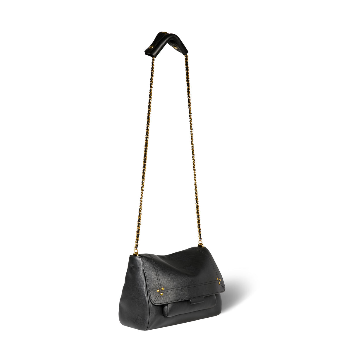 Sac Lulu M Veau Noir Brass